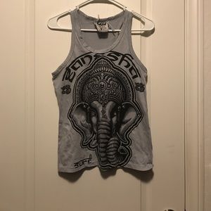 Gray Ganesha racer back tank