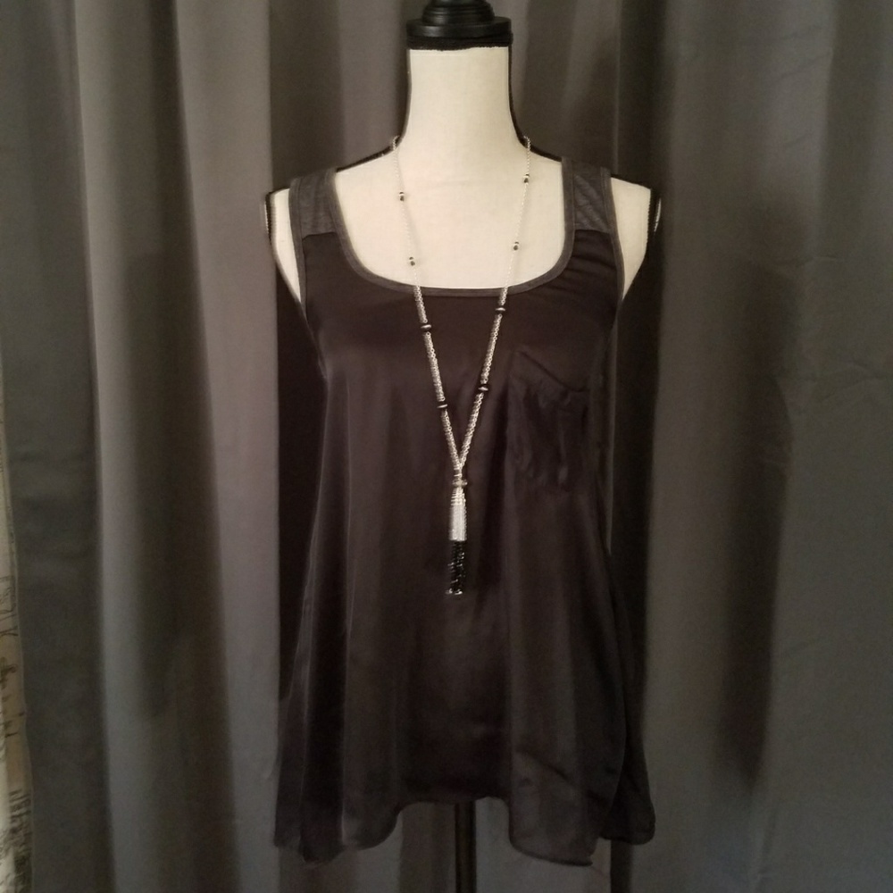 SATIN RACER BACK SLEEVELESS TOP