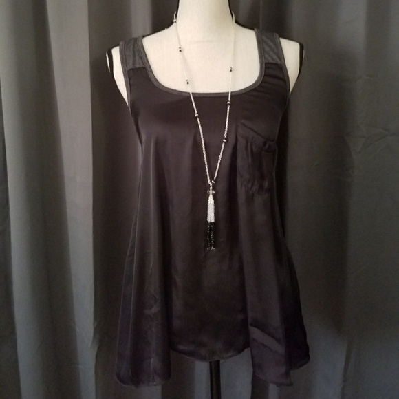 SATIN RACER BACK SLEEVELESS TOP - Picture 3 of 4