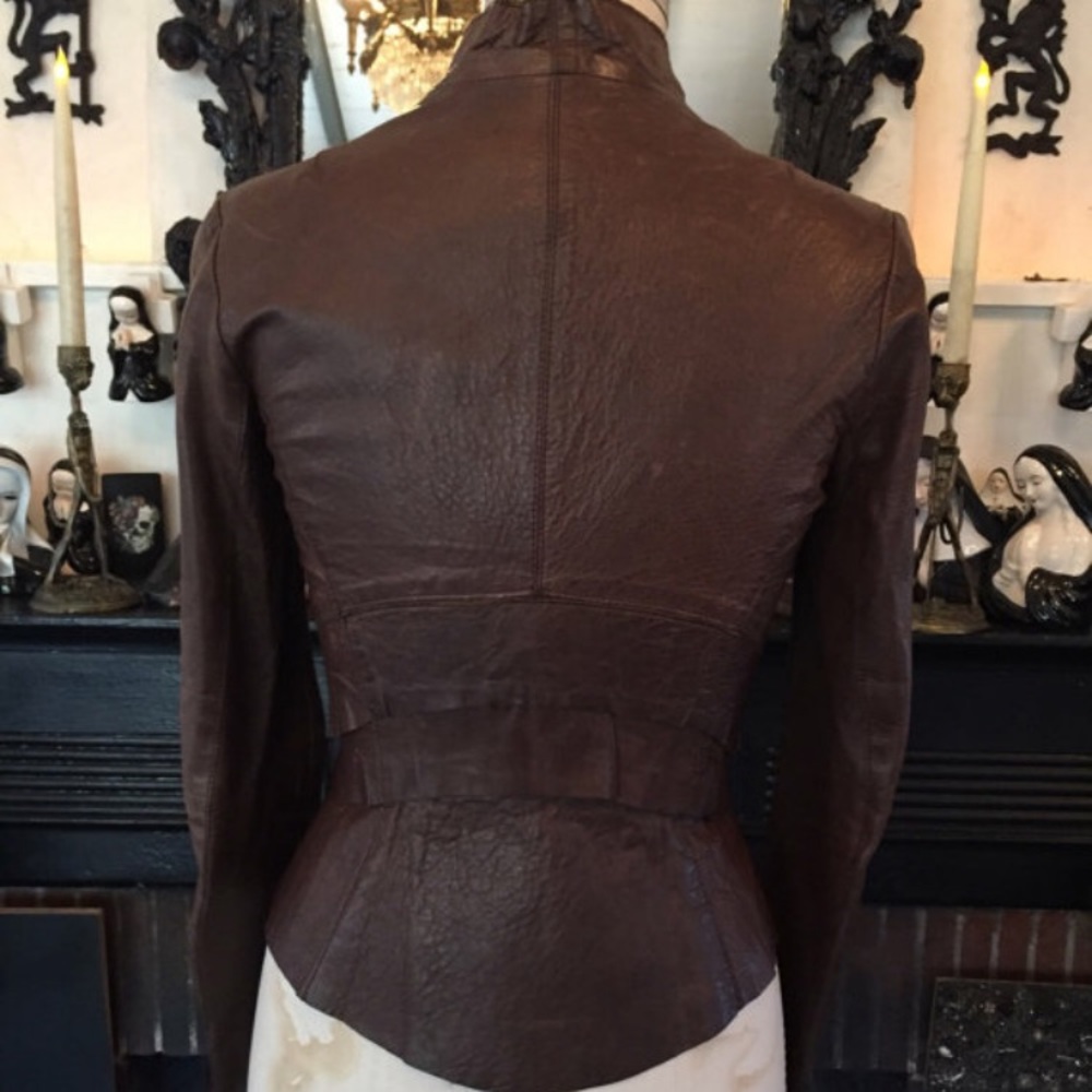 Leather jacket woman goth clothing F/W 2017 lamb - Picture 3 of 4