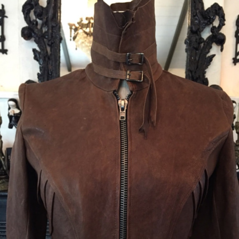 Leather coat woman clothing goat leather f/w 2017 - Picture 5 of 5