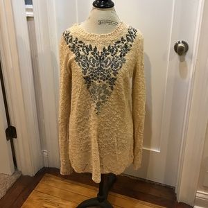 Cream tunic style sweater