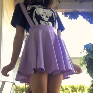 Kawaii Pastel Purple Suspender Skirt 💜