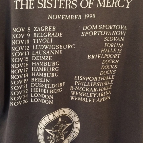 90s XL the sirters of mercy vtg tシャツ UK Sisters of Mercy