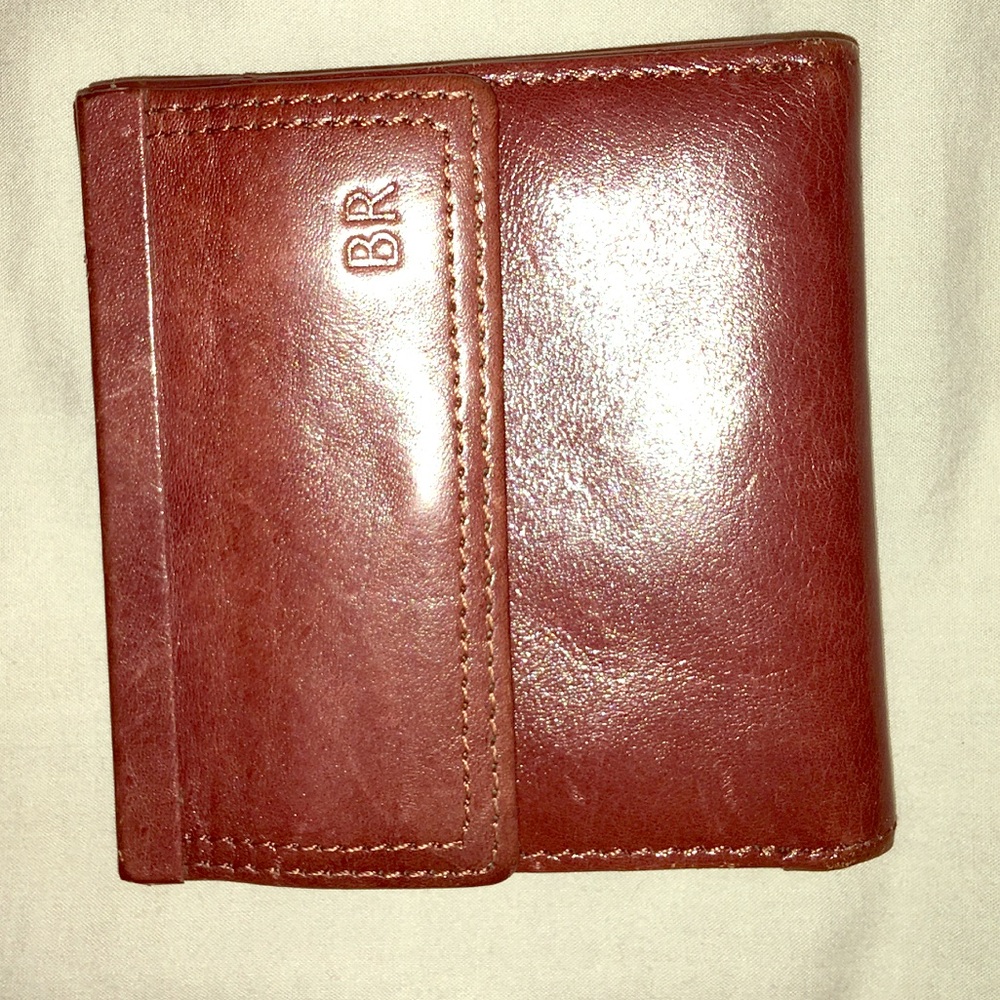 Brown Leather Mini Wallet - Banana Republic