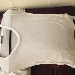 White low cut brandy Melville tee
