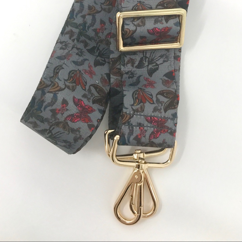 Guitar Handbag Adjustable Strap Boho Blue Floral