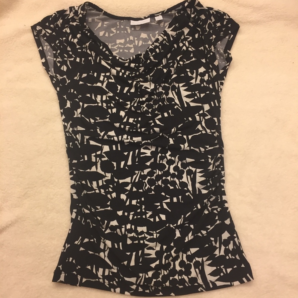 Black and white sleeveless top