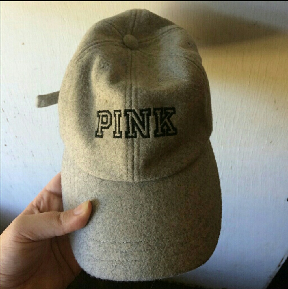 PINK grey baseball hat