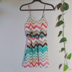 NWOT Chevron Multi Color Dress