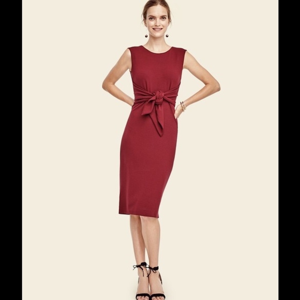 🆕Ann Taylor tie front sheath dress - Picture 1 of 6