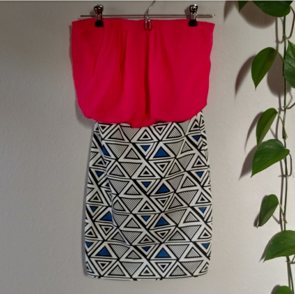 NWOT Pink Aztec Pattern Mini Dress