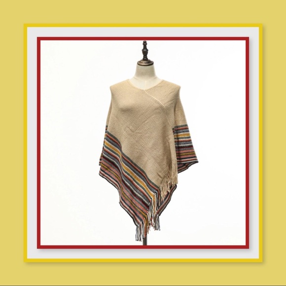 ❤️ HP ❤️ Sale! 1 left! Colorful poncho OSFM - Picture 7 of 8