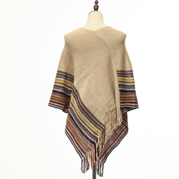 ❤️ HP ❤️ Sale! 1 left! Colorful poncho OSFM - Picture 2 of 8