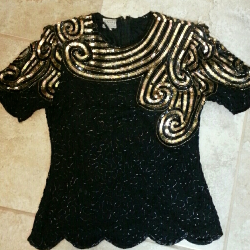 Vintage Sequin Blouse