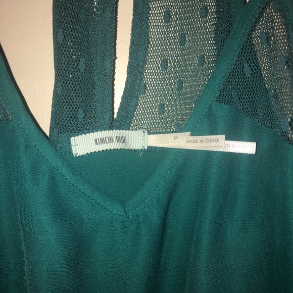 UO Kimchi Blue Teal Lace Tank Blouse - Picture 4 of 4