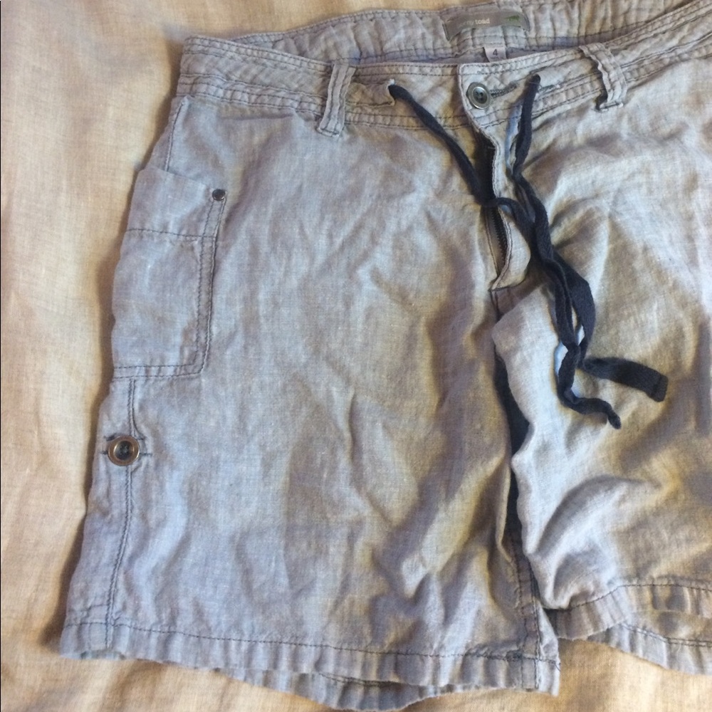 100% linen shorts