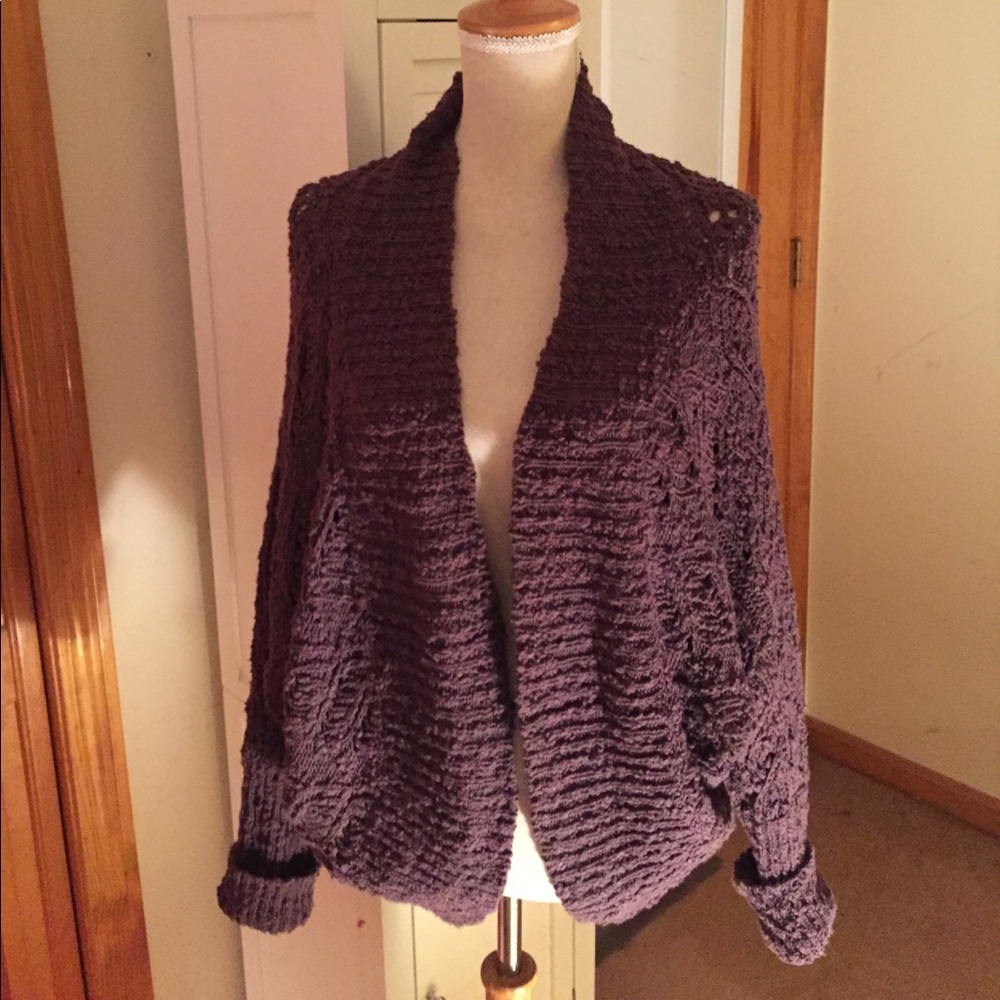 Anthropologie Moth purple cardigan sweater