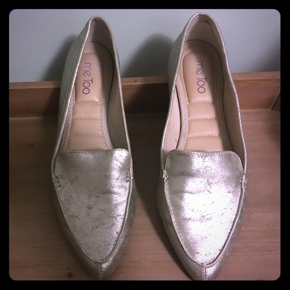 Me Too Gold Flats-Worn once!