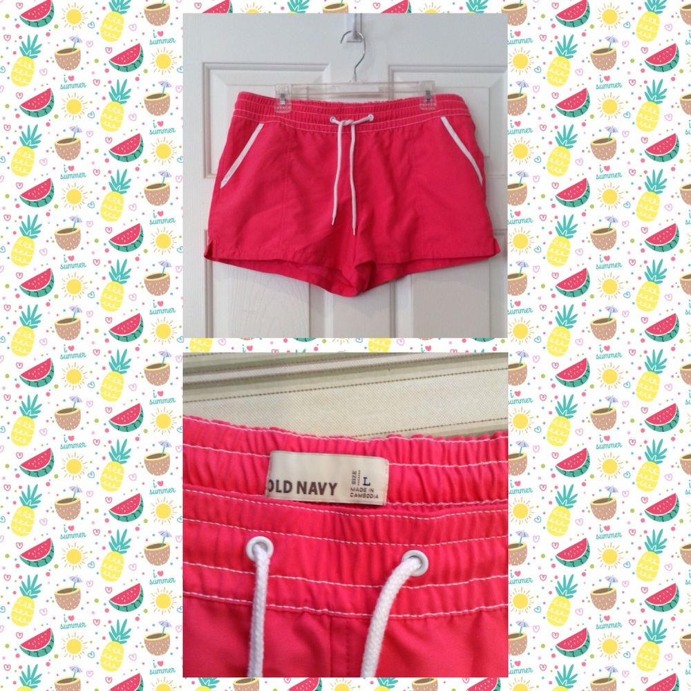Hot pink old navy board shorts