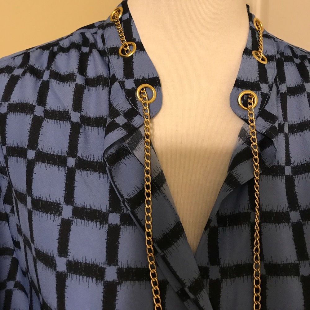 Michael Kors blue top xs - Picture 2 of 5