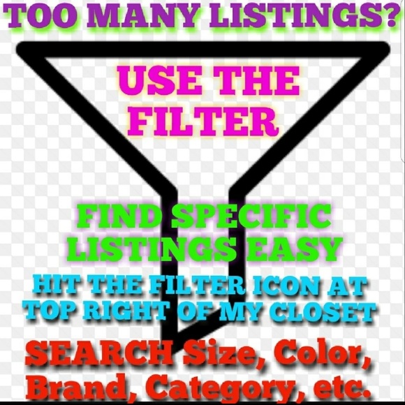 Find Your Size Easily - Use the Filter Icon - Picture 2 of 2