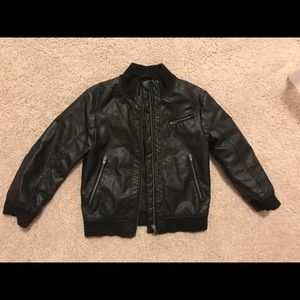 Boys gently worn H&M leather jacket.