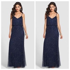 GORGEOUS Adrianna Papell beaded chiffon dress!