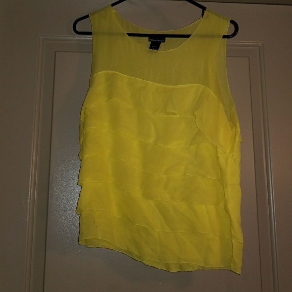 Moda International Yellow Tank Top