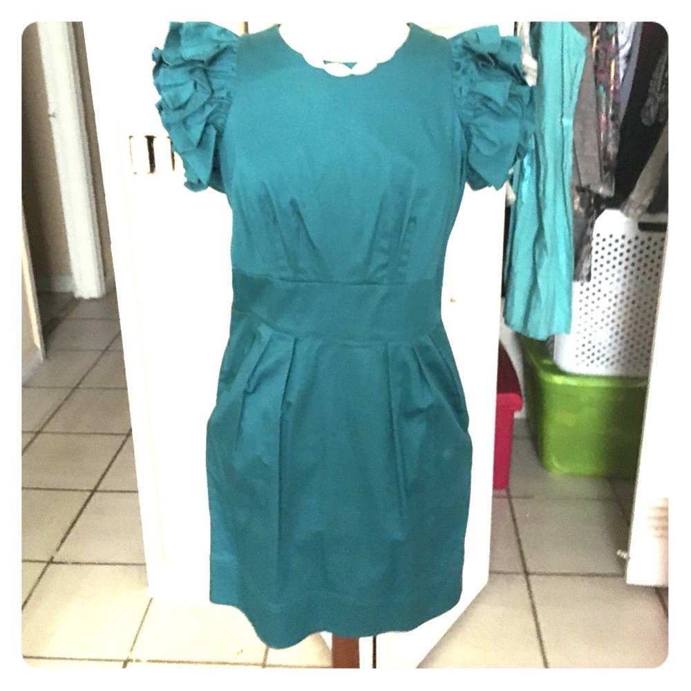Night out elegant beautiful dress aqua color