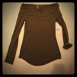 SALE Free people long sleeve off the shoulder top