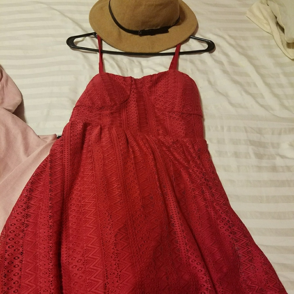 Little Red dress with a Madeline Style hat