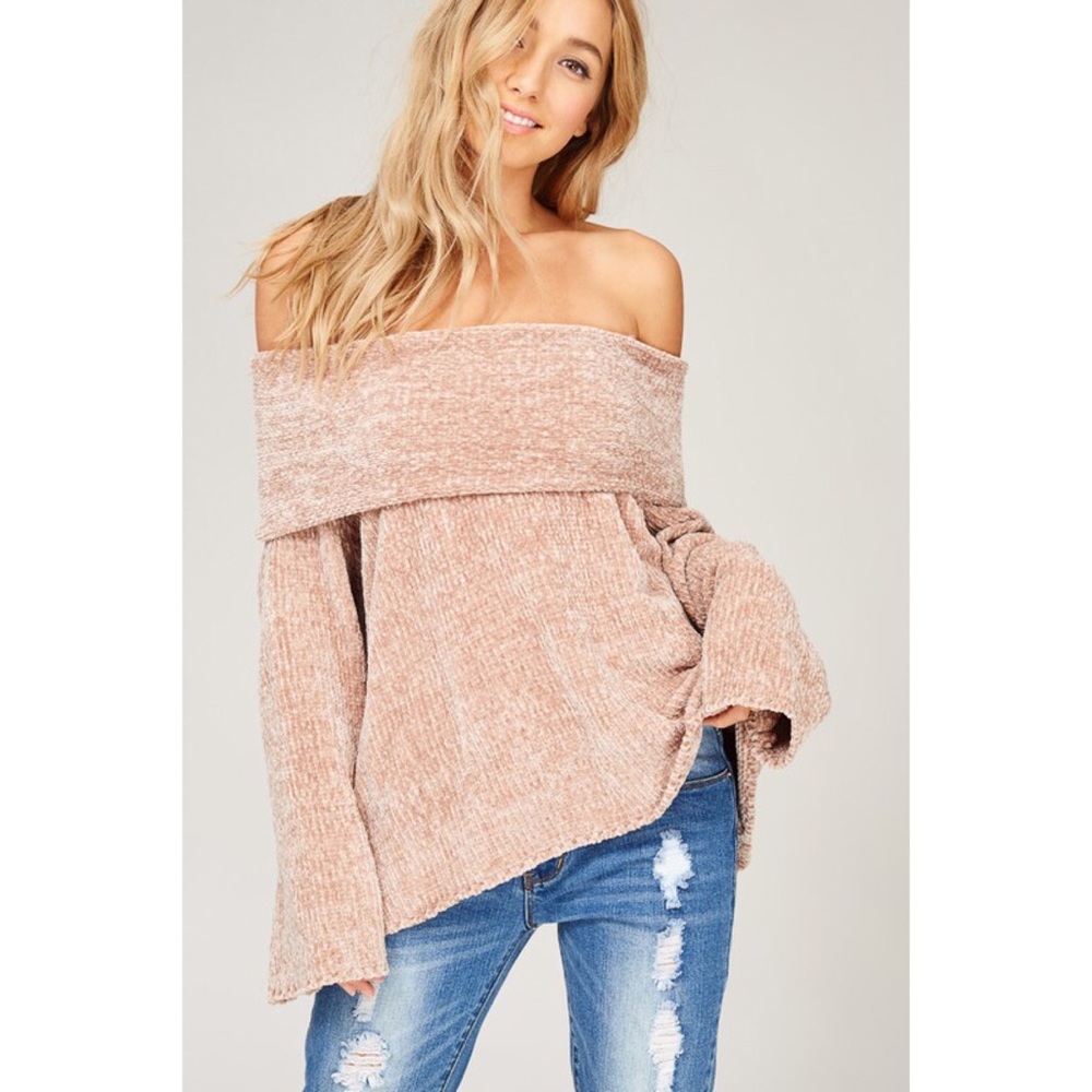 LAST 1️⃣ Jada Chenille off shoulder Sweater - Picture 2 of 7