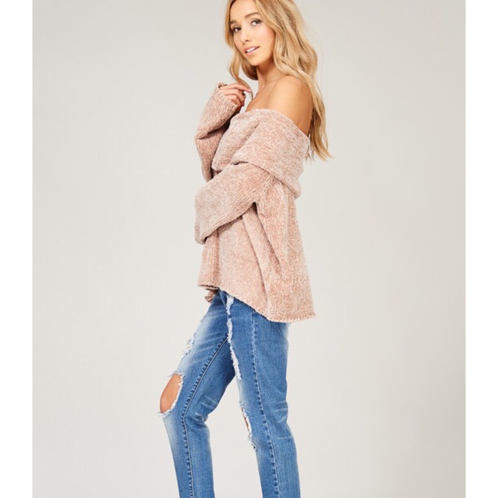 LAST 1️⃣ Jada Chenille off shoulder Sweater - Picture 5 of 7