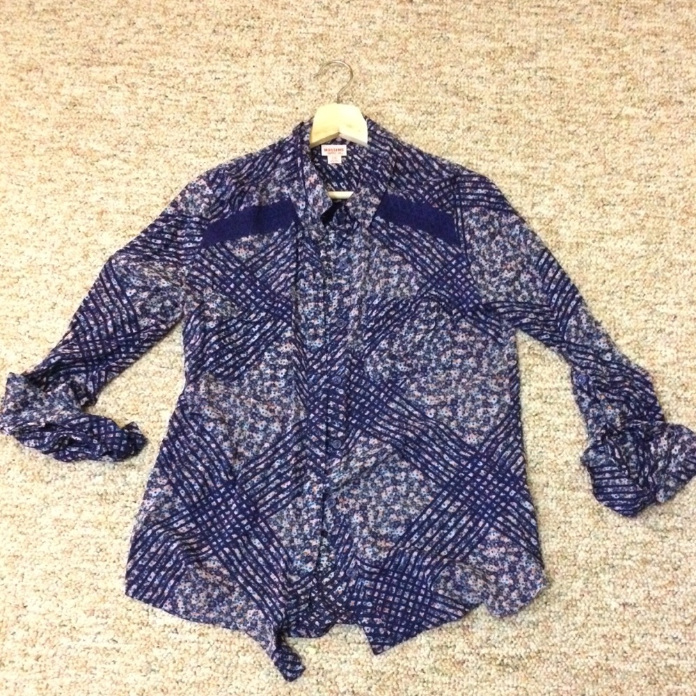 Floral button down blouse