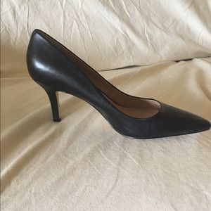 Neiman Marcus Black Leather Pointy Shoe