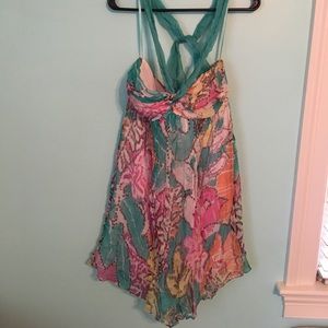 Milly strapless sheer dress