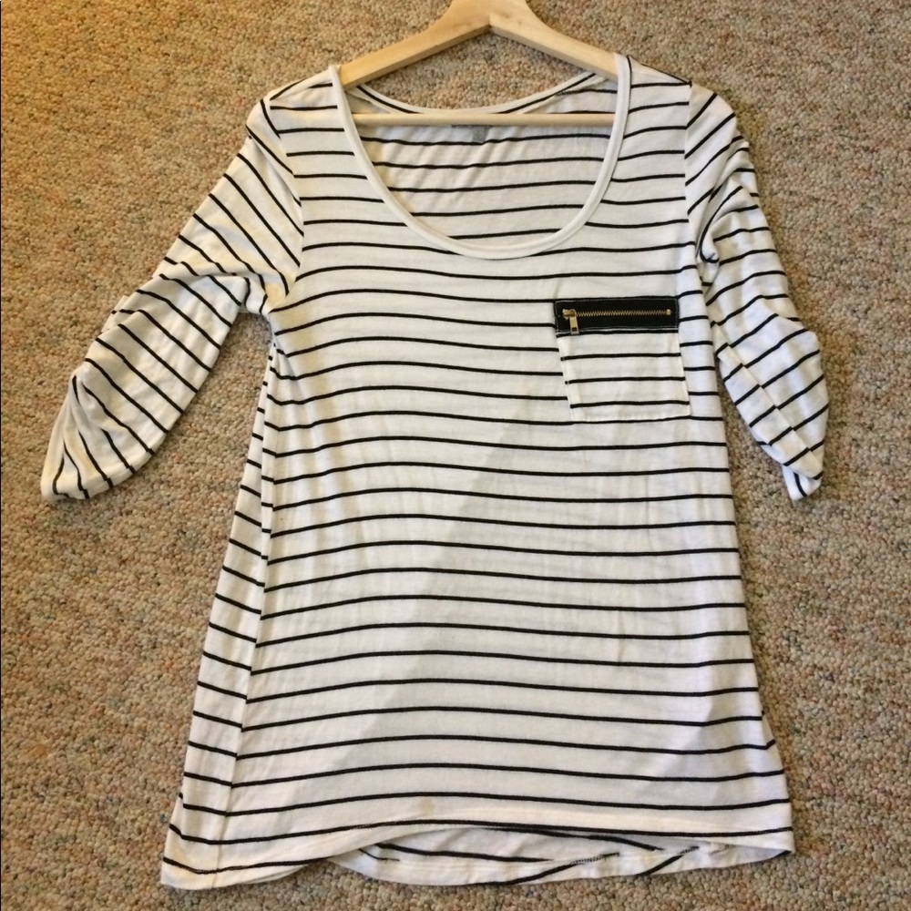 Black and white stripped top