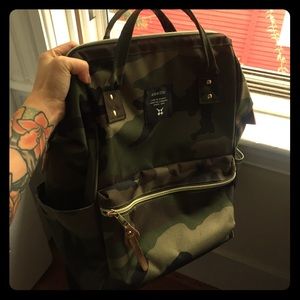 Anello Camo Print backpack.