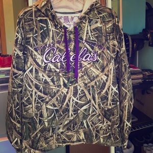 Cabela's hoodie with purple accent