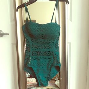 NWT Dark Green One Piece Bathing Suit