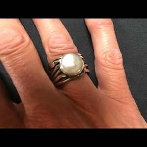 Silpada sterling silver ring with freshwater pearl