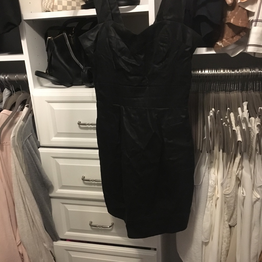 Silk satin French connection black cocktail dress