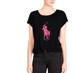Black Ralph Lauren logo tee
