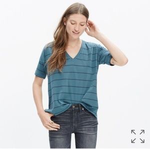 Opus v-neck tee in stripe