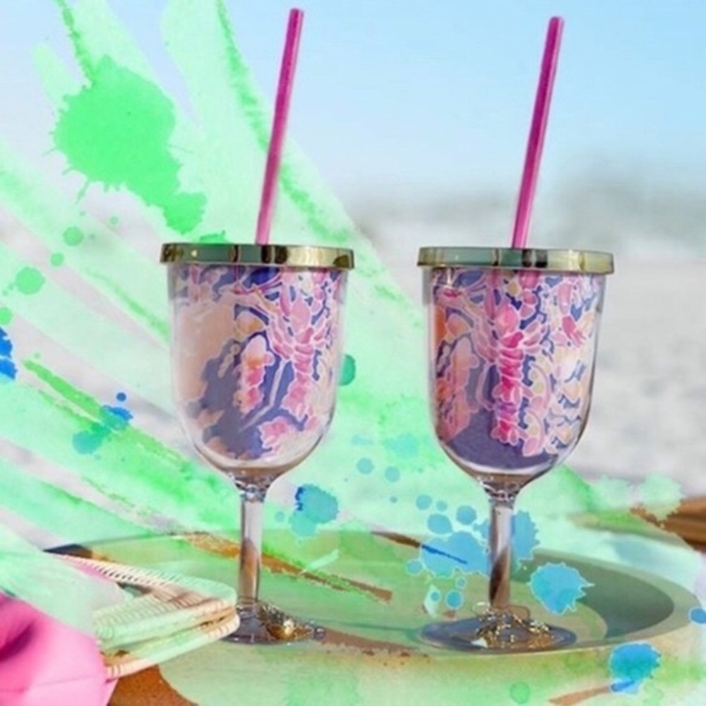 Lilly Pulitzer Sip Sip Cups NWT