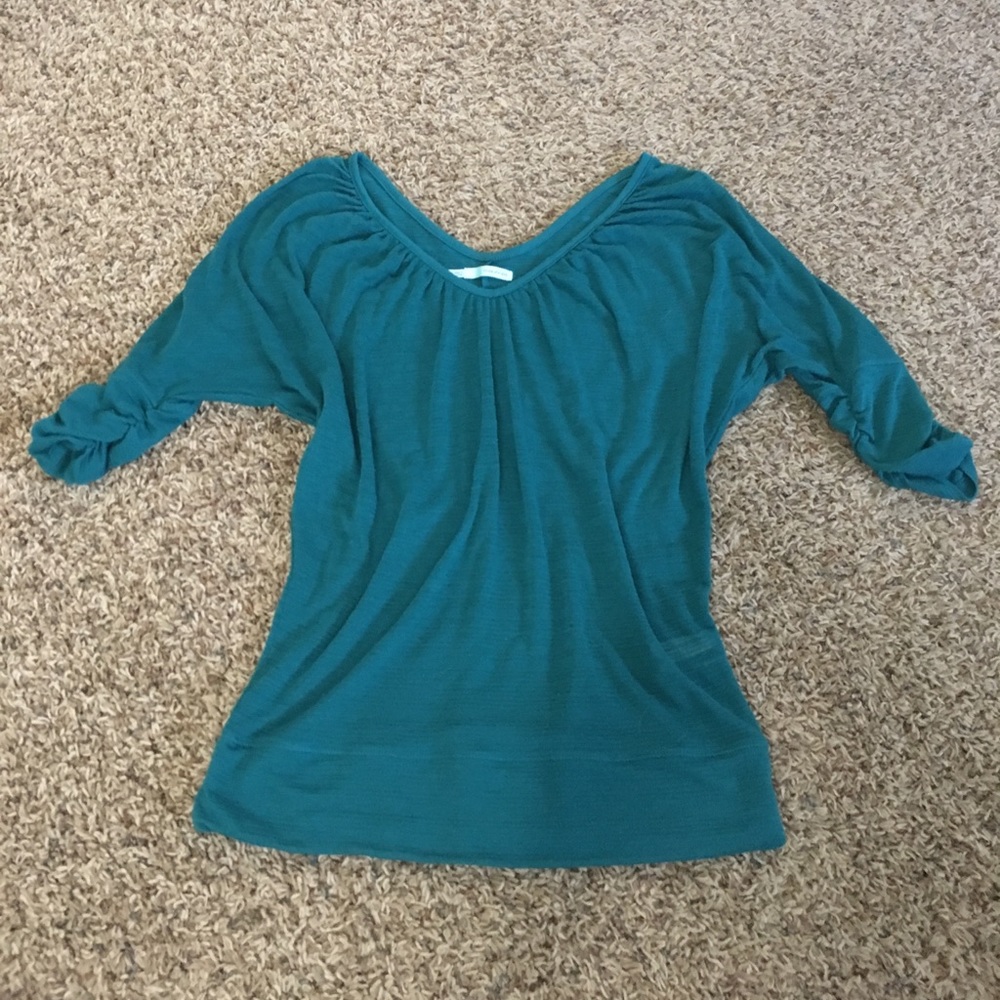 Semi sheer gorgeous teal Maurice's top