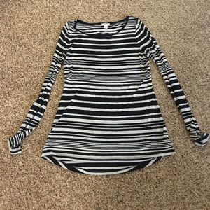 Old Navy black and gray striped tunic