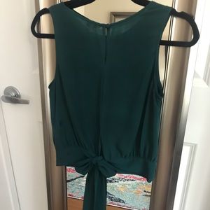 Naked Zebra Dark Green Blouse with Bow