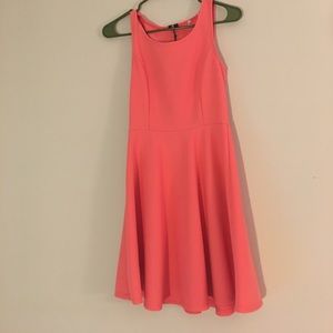Coral skater dress